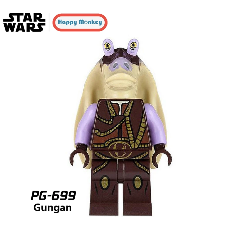 Одиночная продажа legoing Star Building Blocks Wars Luke Leia Han Solo Анакин Дарт Вейдер йода Джар