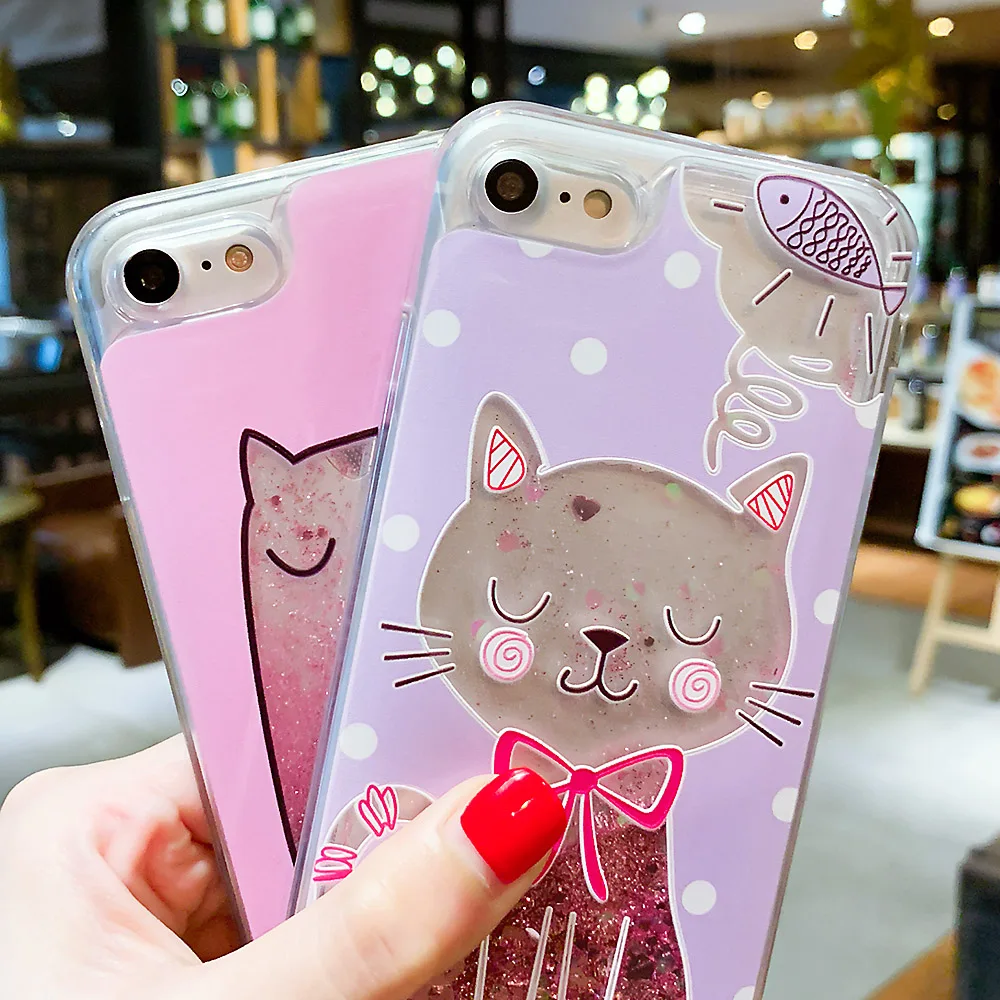 Чехол для iPhone 7 Plus 6 6s 8X5 5S SE XR XS MAX жидкость зыбучие пески мягкий чехол телефона ТПУ