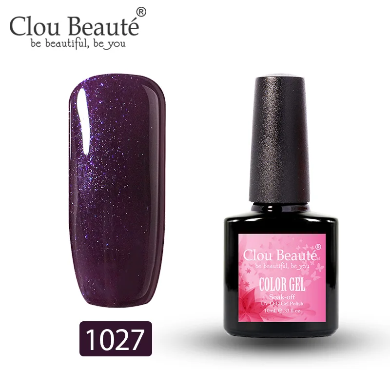Clou Beaute Гель-лак для ногтей УФ Гибридный гвоздь Art Vernis Полупостоянный Гель-лак для ногтей 10 мл замачиваемый эмаль белый - Цвет: 1027