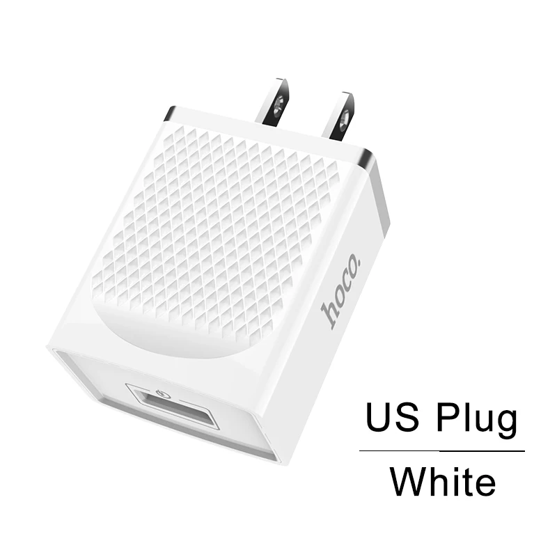 HOCO 18 Вт Quick Charge 3,0 быстрый мобильный телефон зарядное устройство ЕС США Plug стены USB QC3.0 адаптер для iPhone samsung Xiaomi huawei - Тип штекера: White US plug