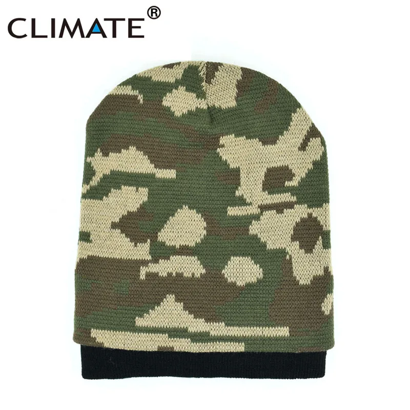 Army Green Мужская камуфляжная шапка, камуфляжная зимняя шапка, мужская шапка, армейская теплая шапка, вязаная шапка для охоты, рыбалки, спорта на открытом воздухе, вязаная шапка - Цвет: Army Green