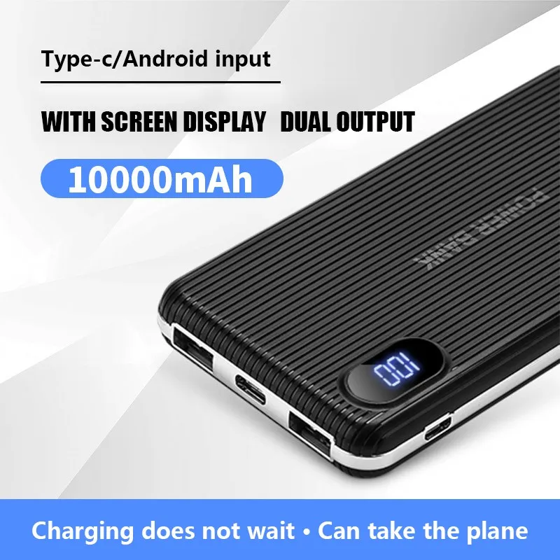 10000MAh мини-панель солнечных батарей ультра-тонкий мобильный телефон быстрое