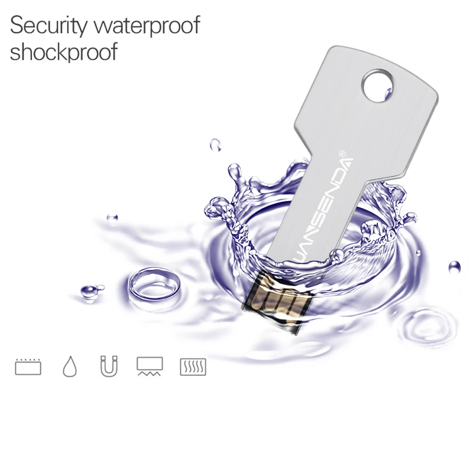 WANSENDA USB флеш накопитель в форме ключа водонепроницаемый 4 ГБ 8 16 32 64 ГБ|USB