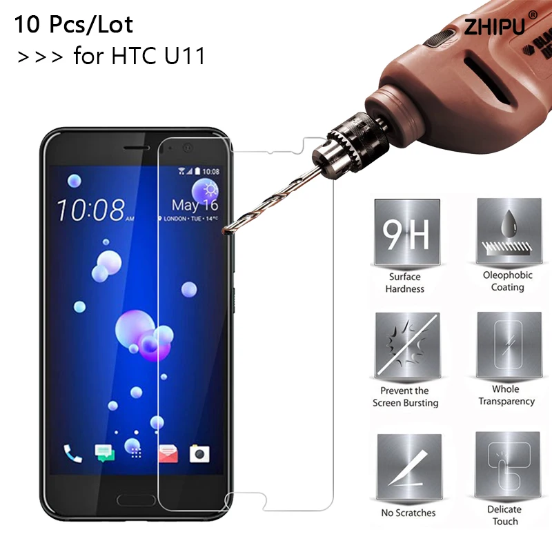 10 шт./партия 2.5D 0 26 мм 9H Премиум Закаленное стекло для htc U11 Защитная пленка океан |
