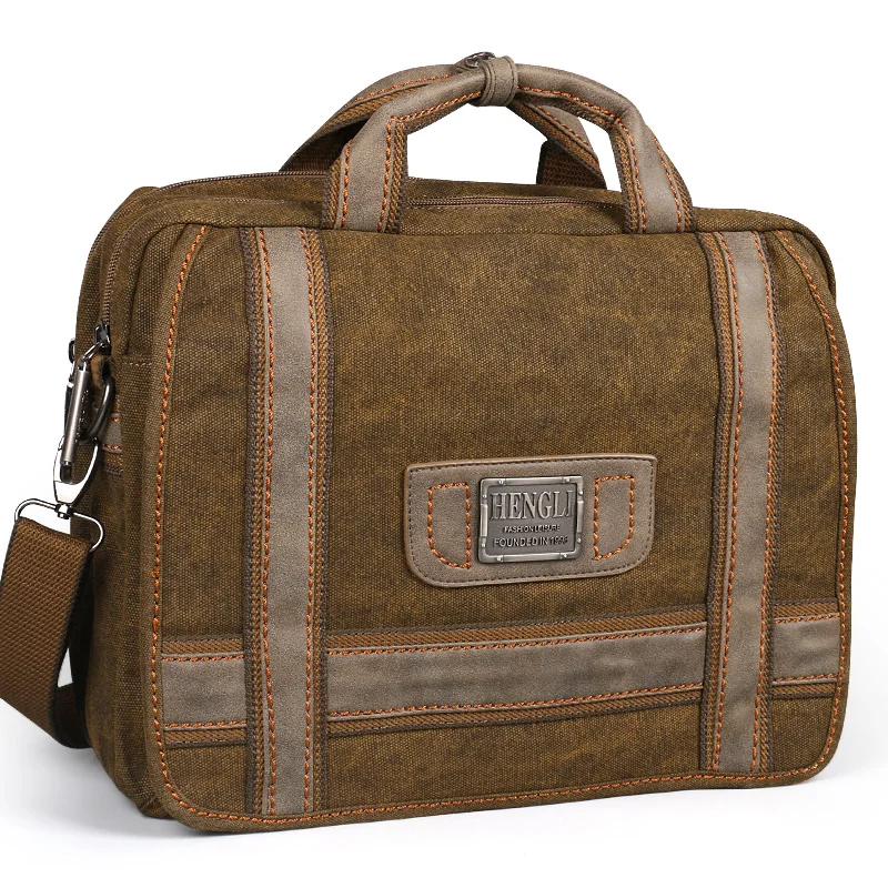 2022 Ruil Retro Canvas Men Bags Multifunction Messenger Shoulder Briefcase Leisure Travel Handbag Vintage Package