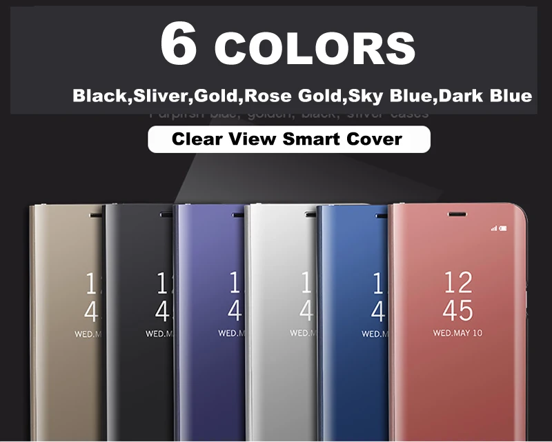 Для samsung Galaxy S6 S7 край S8 S9 плюс A5 A7 A3 J3 J5 J7 Prime чехол s Роскошные Clear View Смарт Кожаный флип-чехол для телефона