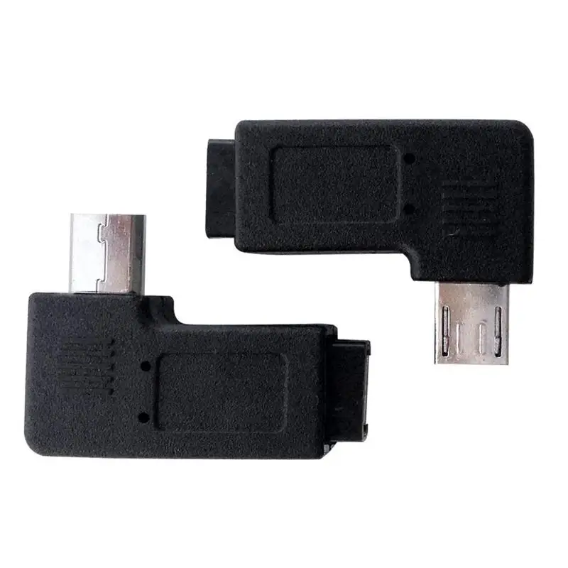 2pcs 90 Degree Left and Right Angled Mini USB 5pin Male to Micro-USB Female Data Sync Power Adapter |