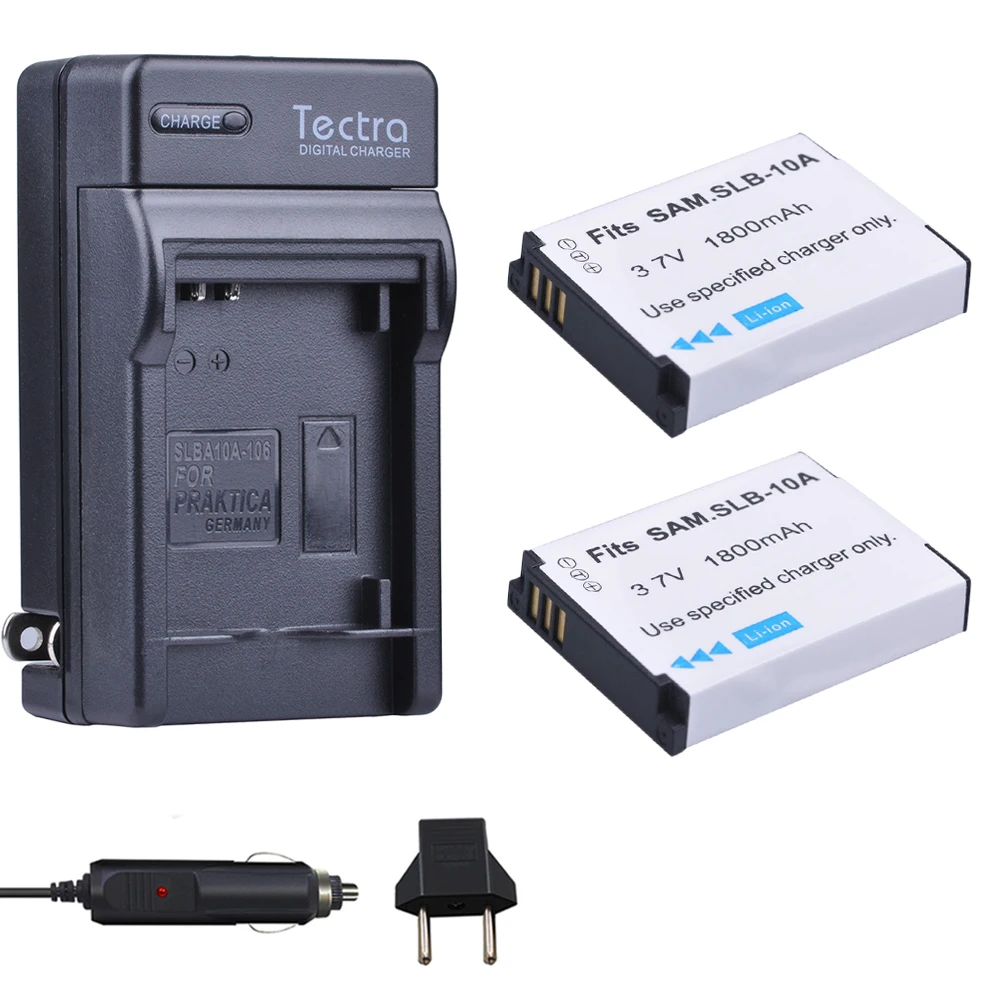 Аккумулятор и Цифровое зарядное устройство Tectra 2 шт для Samsung NV9/TL9 M310W L310W/SL310 L210 L110