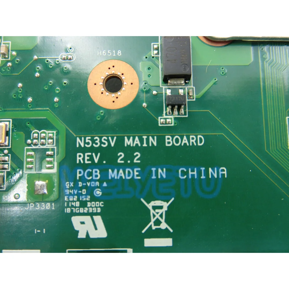 Материнская плата N53SV GT540M 1 Гб 4 слота ОЗУ для ASUS N53S N53SN N53SM материнская ноутбука REV 2