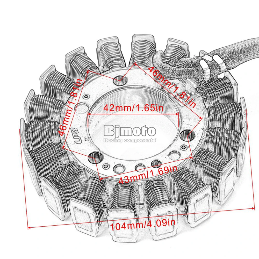 BJMOTO 5GM-81410-00-00 Мотоцикл Магнето двигатель зажигания статора генератор катушка для Yamaha YP250 величество 250 2000-2007