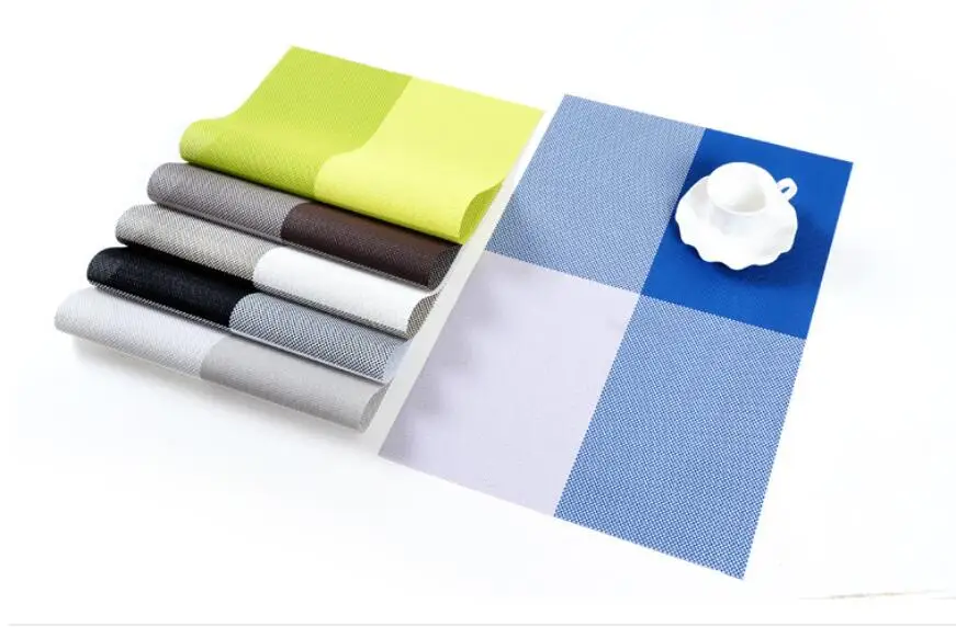 45*30CM Table Mat Rectangular PVC Anti-Slip Bowl Plate Cup Pads Braided Placemat Heat Insulation Pad Kitchen Accessories | Дом и сад