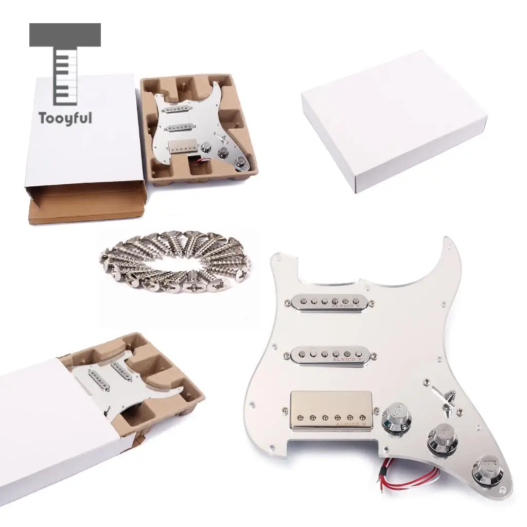 Tooyful SSH загружен Prewired Pickguard набор хамбакеров для Strat ST электрогитары