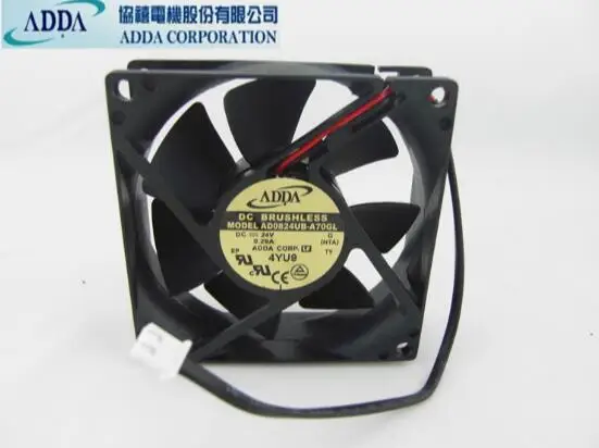 ADDA AD0824UB-A70GL 8025 DC24V 0.29A 2-проводной инструмент
