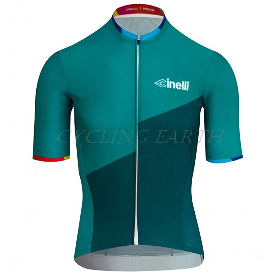 Jersey CINELLI Cycling Clothes Set Short sleeve Jersey and bib shorts Kit Summer Men bike clothing MTB Ropa Ciclismo clothing#8 - Цвет: Jersey