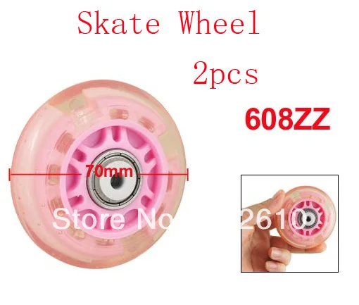 Ярким красочным 2.8 &quot диам. подшипник инлайн колесо прозрачный розовый для