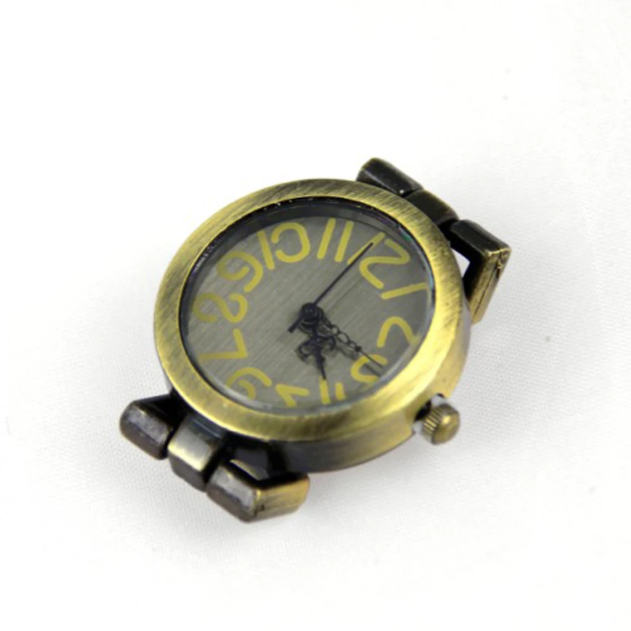 shsby Diy personality ancient bronze Watch header black numerals circle watch table-core watchband Watch accessories wholesale