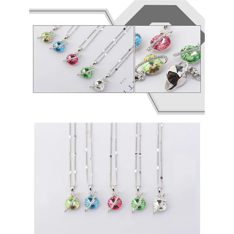 Женское ожерелье с подвеской в виде Луны и звезды 5 цветов | Украшения аксессуары