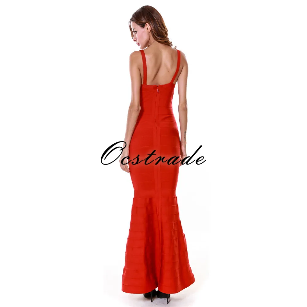 Элегантные длинные платья повязки 2016 г. Новинка Русалка Бандажное платье