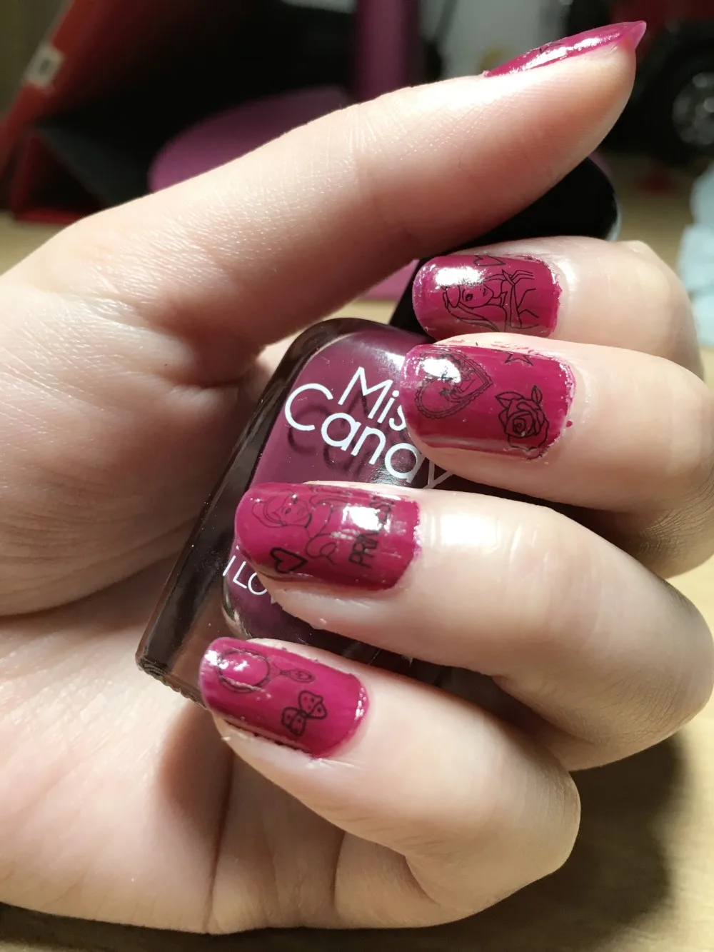 1 Лист Переноса Воды Наклейки Принцесса Микки Минни Ногтей Мультфильм Nail Art