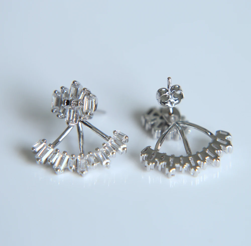 Женские серьги гвоздики с фианитами ААА летние 2017|women earrings|women fashion earringsearrings |