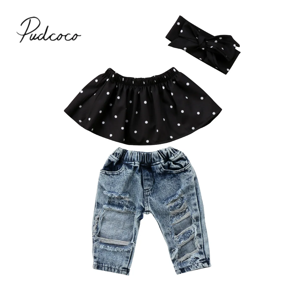 Новинка 2018 года модные повседневные джинсовые штаны в черный горошек для