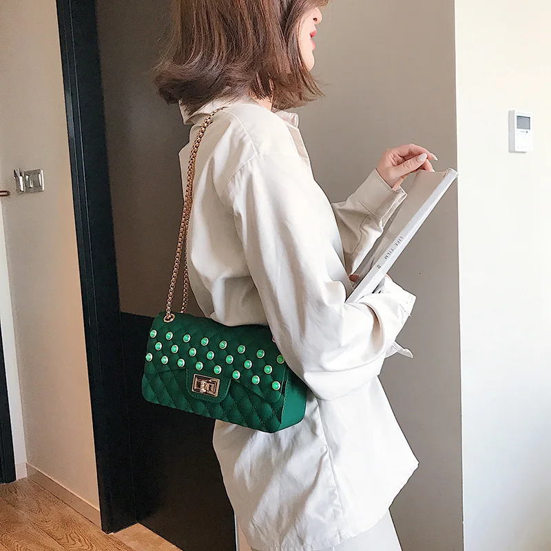 2019 Новая модная Желейная женская сумка через плечо маленькая пляжная сумки на