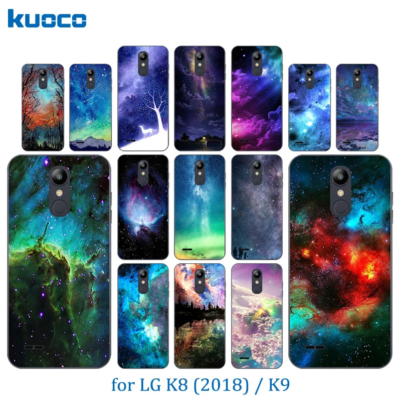 5 0-дюймовый чехол для LG K9/K8 2018 Роскошные ТПУ чехлы телефонов с рисунком звездного