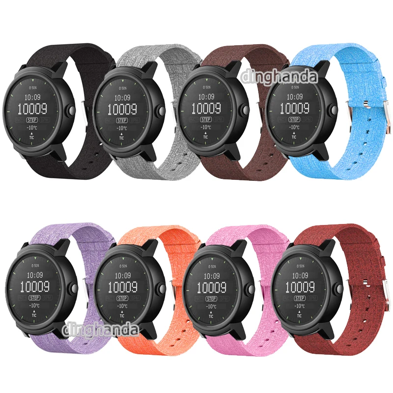 Ремешок тканевый для смарт часов Ticwatch E сменный нейлоновый браслет наручных ticwatch