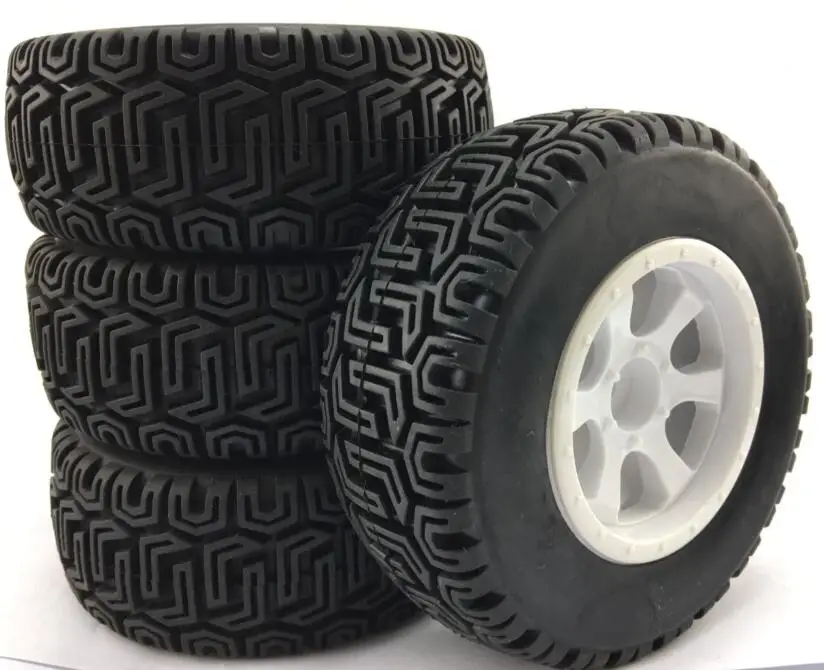 4 шт. шестигранные колеса и шины 12 мм для LOSI HPI Redcat Hobao HSP TEAM associaded SC10 короткий грубый