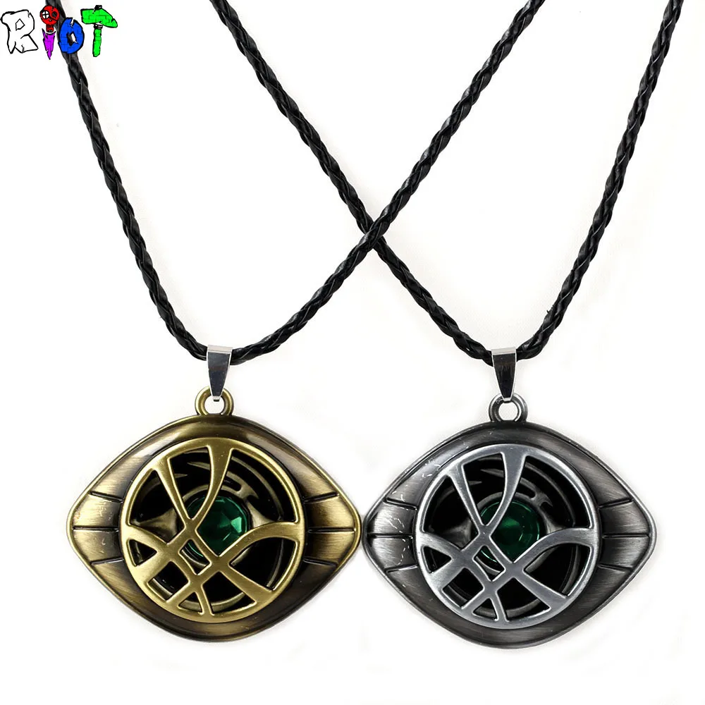 Доктор странные ожерелья для мужчин Античная бронзовая подвеска в форме глаза с