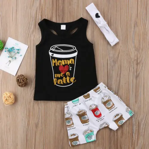 Toddler Kids Baby Boy Girls Ice Cream Outfit T-shirt Tops+Short Pants Trousers Clothes Set | Детская одежда и обувь