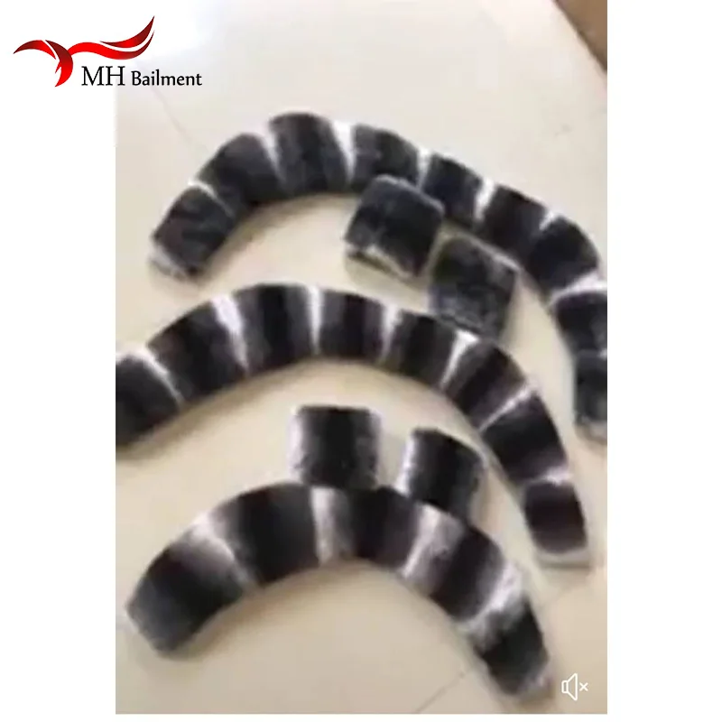 Женский Настоящий мех кролика воротники + манжеты для пальто черный синий