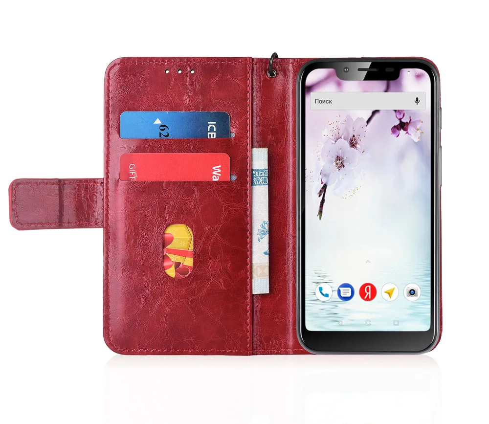 Флип-кожаный чехол для Fly View Max Fundas с цветочным принтом специальный чехол-бумажник с подставкой и ремешком