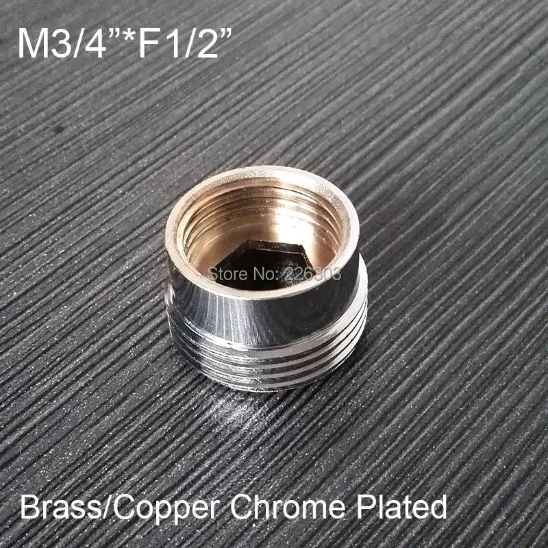 Медный мужской фитинг для труб 3/4 &quotМама 1/2&quot хромированный латунный кран