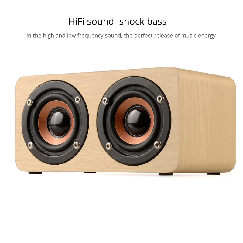 Wooden Wireless Bluetooth Speaker Portable TV Sound box bar HiFi Shock Bass subwoofer TF mp3 music Boombox PC Soundbar for Xiomi |