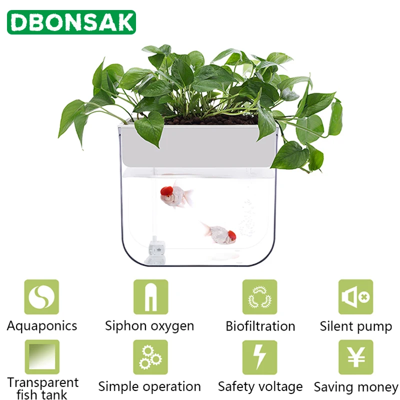 Симбиоз для рыб и овощей гидропонный контейнер без воды аквариумный ленивый