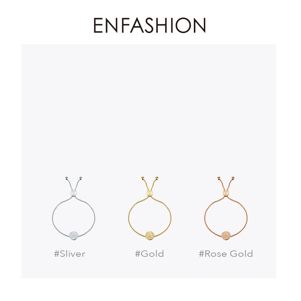 Enfashion браслеты с завинчивающейся надписью золотого цвета из нержавеющей стали модные цепочки с буквами для женщин модные ювелирные изделия 188004