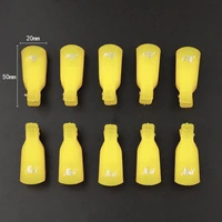 10pc 2050mm plastic nail art soak off cap clip uv gel polish led gel nail polish remover wrap tool opp bag packing