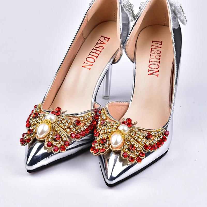 2 шт./лот аппликации со стразами прозрачные AB Кристальные бабочки жемчужины