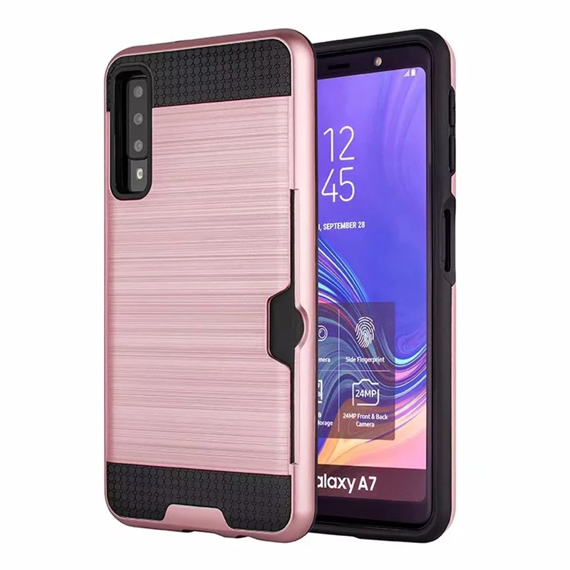 Гибридный ТПУ + PC защитный чехол для Samsung Galaxy S10 A7 2018 A6 A8 PLUS J4 J6 J7 J8 слот карт