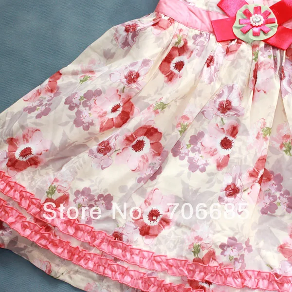 Children cool floral dress posed is nifty and lovely princess 100% cotton girl's Freeshipping | Детская одежда и обувь