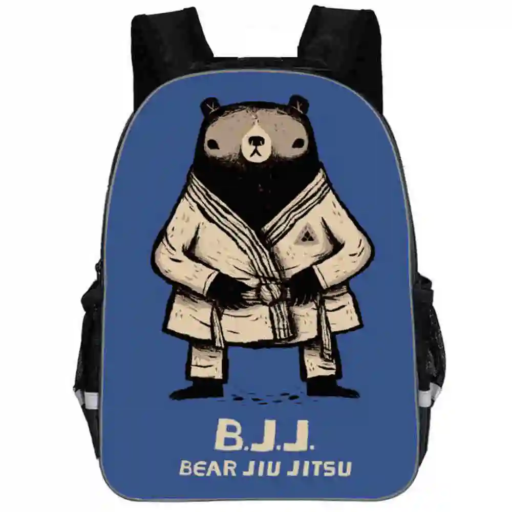 BJJ рюкзак тхэквондо бразильского джиу-джитсу боевых дзюдо животного Для женщин Для мужчин для мальчиков и девочек подростков школьные сумки Mochila Bolsa - Цвет: U