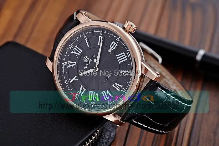 50 шт. Новое поступление механические кожаные часы Уникальный дизайн для мужчин