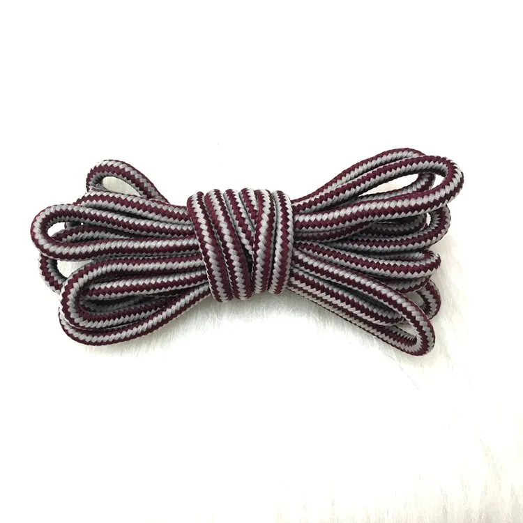 Wine red-Gray Уличные спортивные повседневные разноцветные Круглые шнурки для пеших прогулок шнурки кроссовки с шнурками Катание на коньках ботинки шнурки TW1 - Цвет: Wine red-Gray