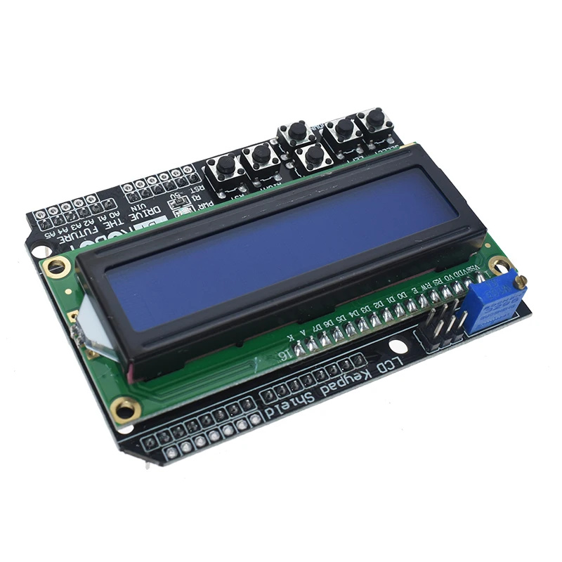 1 шт. ЖК-клавиатура Щит lcd 1602 lcd 1602 Модуль дисплей для Arduino ATMEGA328 ATMEGA2560 raspberry pi UNO синий экран