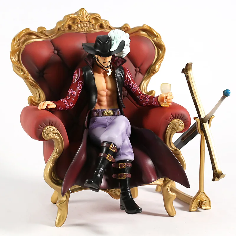 Поп сидящий Ver. Dracule Mihawk масштаб 1/8 окрашенная фигурка GK Kai диван ПВХ игрушки