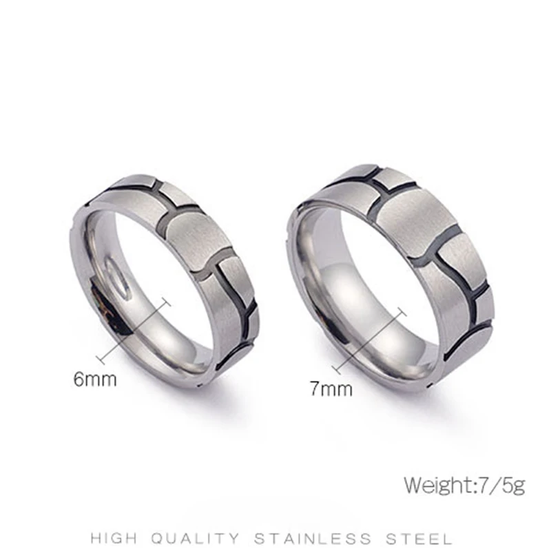 Кольцо для пары свадебное кольцо из нержавеющей стали с трещинами золотого и