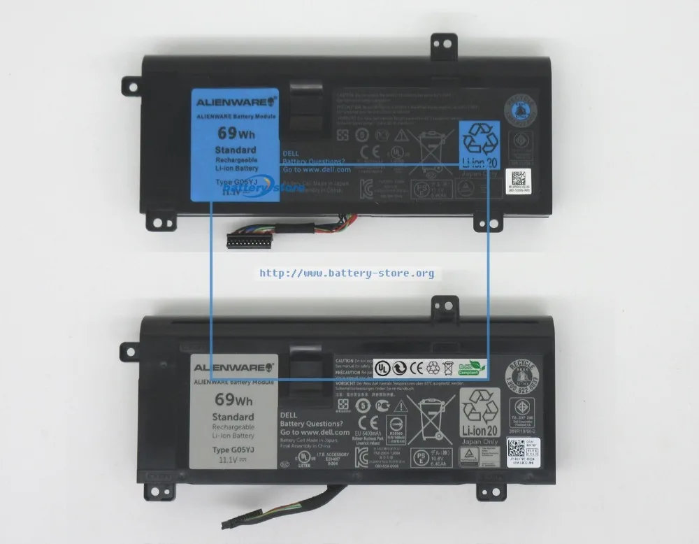 Оригинальные аккумуляторы для ноутбуков Alienware M14 G05YJ A14 8X70 T ALW14D-2728 0 ALW14D-1828 ALW14D-1528