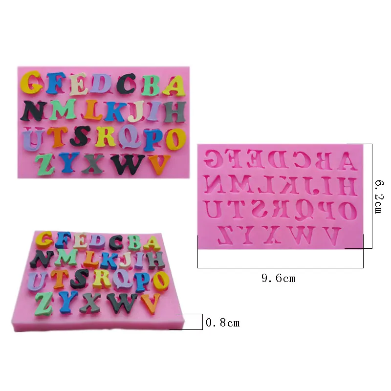 Силиконовая 3D форма с 26 буквами на английском языке кухонная посуда обеденная