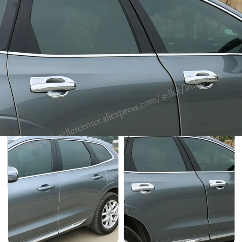 4 шт. для Volvo XC60 2018 ABS Хромированная внутренняя дверная ручка Чаша накладка в